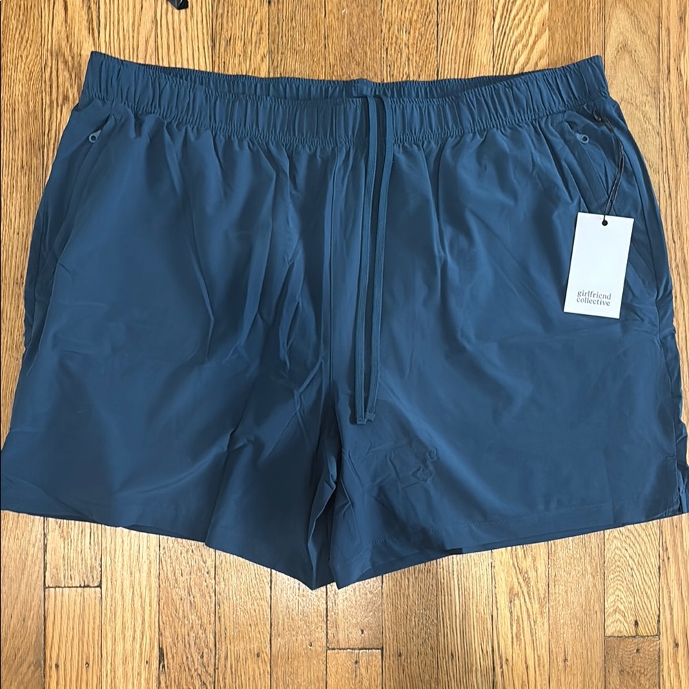 Girlfriend Collective Deep Blue Shorts